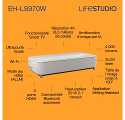Epson Lifestudio Grand Plus EH-LS970W - Blanc diamant