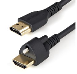 StarTech.com 6ft (2m) HDMI Cable with Locking Screw - 4K 60Hz HDR - High Speed HDMI 2.0 Monitor Cable with Locking Screw Connector for Secure Connection - HDMI Cable with Ethernet - M/M