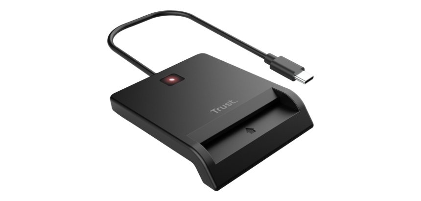 Trust 26253 smart card reader Indoor USB Type-C Black