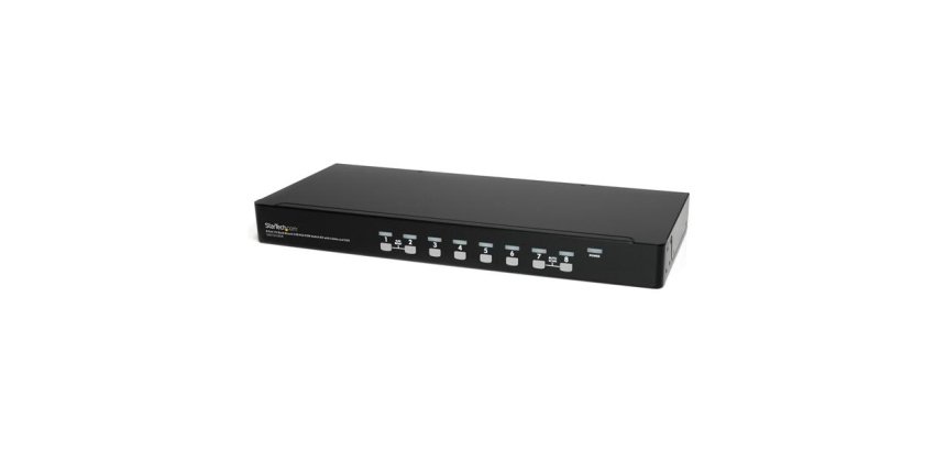 StarTech.com Kit de commutateur KVM USB à montage sur rack 1U 8 ports avec affichage à l'écran et câbles