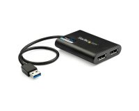 StarTech.com Adaptateur USB 3.0 vers double DisplayPort, 4K 60Hz, certifié DisplayLink, adaptateur d'écran USB vers double DP, adaptateur double DisplayPort pour Mac et Windows