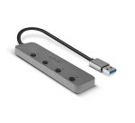 Lindy 43309 hub de interfaz USB 3.2 Gen 1 (3.1 Gen 1) Type-A 5 Mbit/s Gris