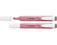 Surligneur stabilo swing cool pastel edition format stylo   pointe biseautee trace 1/4mm  clip coloris petale de rose