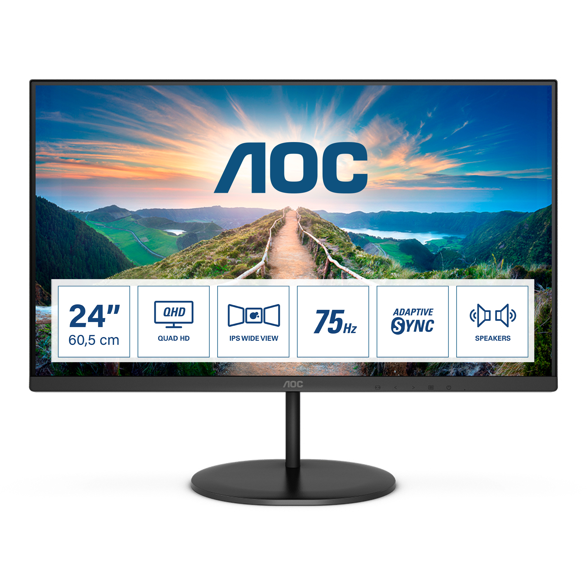 AOC V4 Q24V4EA LED display 60,5 cm (23.8) 2560 x 1440 pixels 2K