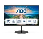 Monitor AOC V4 Q24V4EA LED display 60,5 cm (23.8") 2560 x 1440 Pixeles 2K Ultra HD Negro