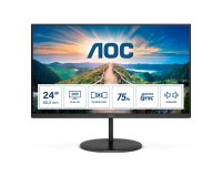 Monitor AOC V4 Q24V4EA LED display 60,5 cm (23.8") 2560 x 1440 Pixeles 2K Ultra HD Negro