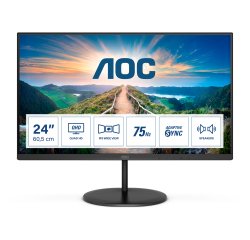 Monitor AOC V4 Q24V4EA LED display 60,5 cm (23.8") 2560 x 1440 Pixeles 2K Ultra HD Negro