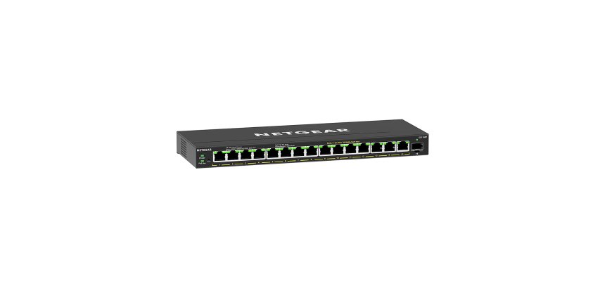 NETGEAR GS316EP-100PES commutateur réseau Géré Gigabit Ethernet (10/100/1000) Connexion Ethernet, supportant l'alimentation via ce port (PoE) Noir