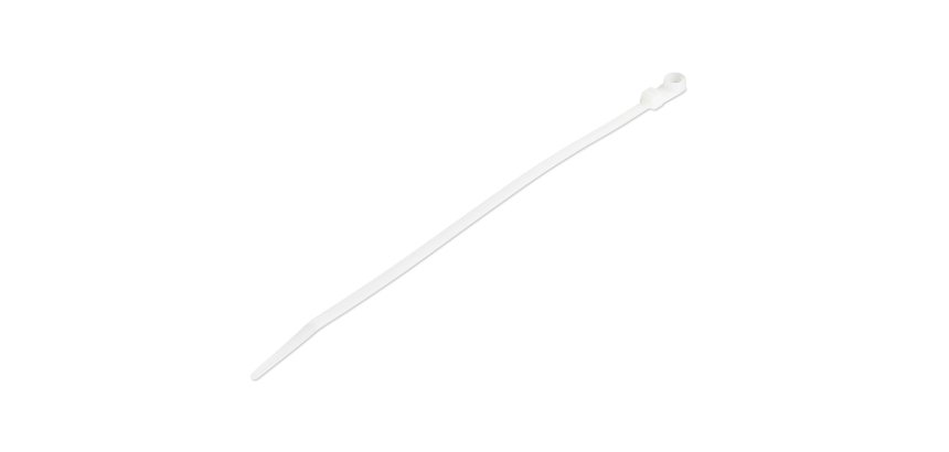 StarTech.com Colliers de Serrage avec Trous de Montage 20 cm - Largeur 4 mm - Diam. de faisceau 52 mm - Résistance 22 kg - Colliers autobloquants en Nylon 66 avec trous de vis - Homologués UL - 100 pcs