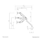 Neomounts FPMA-D750DWHITE2 Support d'écran à fixer 10-32" - ressort à gaz - Topfix - arrêt 180°