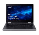 Acer Chromebook R724T-TCO-K01L MediaTek 29,5 cm (11.6") Écran tactile HD 8 Go LPDDR4x-SDRAM 64 Go Flash Wi-Fi 6 (802.11ax) ChromeOS Noir Français