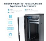 StarTech.com 22U Enterprise-Grade Flat Pack Server Rack Cabinet, 19in Enclosed 4-Post Rack with 29in (75cm) Mounting Depth and 1764lb (800kg) Weight Capacity