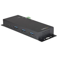 StarTech.com Hub USB C 4 ports 10Gbps - Hub USB Type-C industriel en métal avec 3xUSB-A & 1xUSB-C - Protection ESD & Surtension - USB-C ou USB-A Host - Hub USB 3.2 Gen 2 auto-alimenté et montable