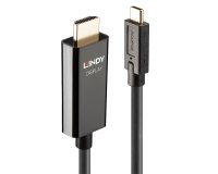 Lindy 43315 adaptador de cable de vídeo 5 m USB Tipo C HDMI tipo A (Estándar) Negro