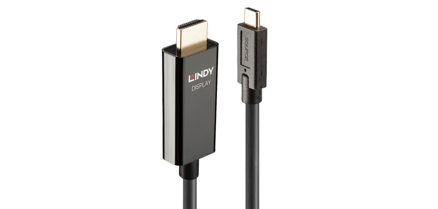 Lindy 43315 adaptador de cable de vídeo 5 m USB Tipo C HDMI tipo A (Estándar) Negro