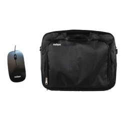 Pack Maletín para portátil 15,6" / 39,6 cm Nilox Essential 2 + Ratón USB