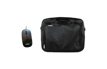 Pack Maletín para portátil 15,6" / 39,6 cm Nilox Essential 2 + Ratón USB