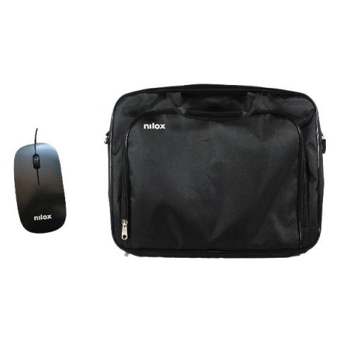 Pack Maletín para portátil 15,6" / 39,6 cm Nilox Essential 2 + Ratón USB