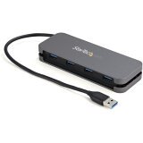 StarTech.com HB30AM4AB Schnittstellen-Hub USB 3.2 Gen 1 (3.1 Gen 1) Type-A 5000 Mbit/s Schwarz, Grau