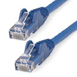 StarTech.com Cable Ethernet CAT6 de 1m - LSZH - Cable de Red de 10 Gigabits de 650MHz y PoE de 100W UTP sin Enganches (Snagless) con Alivio de Tensión - Azul - CAT 6 - ETL