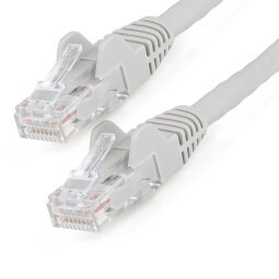 StarTech.com Cable de 7m CAT6 Ethernet - LSZH - Cable de Red RJ45 UTP de 10Gb - 650MHz - PoE de 100W - Latiguillo Snagless con Alivio de Tensión - sin Traba - ETL - Gris