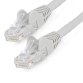 StarTech.com Cable Ethernet CAT6 de 50cm - LSZH - Cable de Red de 10 Gigabits de 650MHz y PoE de 100W UTP sin Enganches (Snagless) con Alivio de Tensión - Gris - CAT 6 - ETL