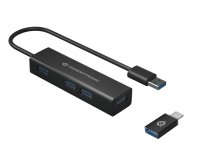 Conceptronic HUBBIES06B hub de interfaz USB 3.2 Gen 1 (3.1 Gen 1) Type-A 5000 Mbit/s Negro