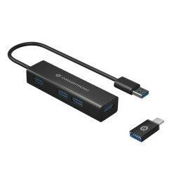 Conceptronic HUBBIES06B hub de interfaz USB 3.2 Gen 1 (3.1 Gen 1) Type-A 5000 Mbit/s Negro