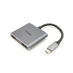 Equip Adattatore USB-C 4 in 1 con doppio HDMI, USB 3.0, 100W USB PD