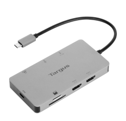 Targus DOCK423EU base para portátil y replicador de puertos Alámbrico USB 3.2 Gen 1 (3.1 Gen 1) Type-C Plata