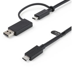 StarTech.com 1m USB-C Kabel met USB-A Adapter Dongle, USB 10Gbps/5Gbps, 100W (5A) PD, 8K 60Hz / 4K 144Hz DP Alt Mode - Thunderbolt Compatibel