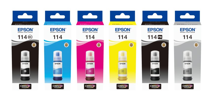 Inktfles EPSON 114 zonderlijke kleuren voor inkttankprinter