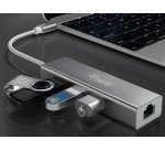 Equip Hub USB-C a USB 3.0 de 3 puertos con adaptador Gigabit