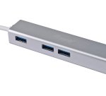 Equip Hub USB-C a USB 3.0 de 3 puertos con adaptador Gigabit