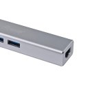 Equip Hub USB-C a USB 3.0 de 3 puertos con adaptador Gigabit