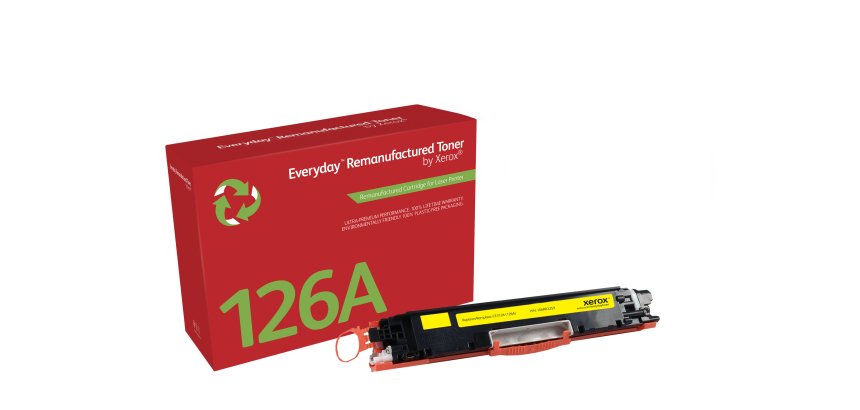 Everyday™ Yellow Remanufactured Toner by Xerox compatible with HP 126A (CE312A), Standard capacity