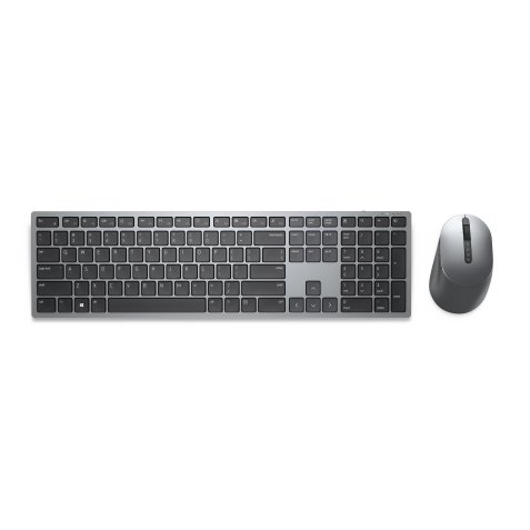 DELL KM7321W toetsenbord Inclusief muis Kantoor RF-draadloos + Bluetooth AZERTY Belgisch Grijs, Titanium