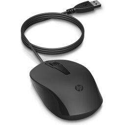 HP 150 - Maus - USB - Schwarz