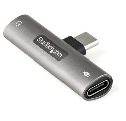 StarTech.com USB-C Audio & Oplaadadapter - USB-C Audio Adapter met 3.5mm TRRS Koptelefoon/Headset Jack en 60W USB Type-C Power Delivery Pass-through - Voor USB-C Telefoon/Tablet/Laptop