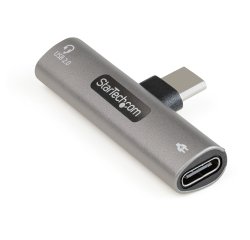 StarTech.com USB C Audio & Charge Adapter - USB-C Audio Adapter w/ USB-C Audio Headphone/Headset Port and 60W USB Type-C Power Delivery Pass-through Charger - For USB-C Phone/Tablet/Laptop
