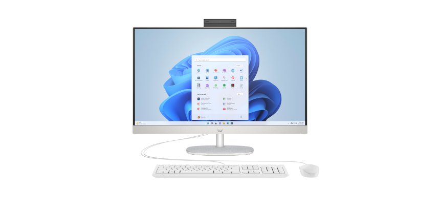HP 27-cr1010nl PC Intel Core Ultra 5 125U 68,6 cm (27") 1920 x 1080 Pixel PC All-in-one 16 GB DDR5-SDRAM 1 TB SSD Windows 11 Home Wi-Fi 6 (802.11ax) AI PC Bianco