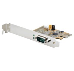 StarTech.com Scheda seriale PCI Express a 1 porta; Scheda di interfaccia seriale da PCIe a RS232 (DB9), Scheda PCIe per PC con 16C1050 UART, staffe standard o a basso profilo, ritenzione COM, Windows e Linux