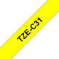 Ruban pour PTOUCH laminé Noir/Jaune fluo12mmx8m TZEC31