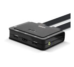 Lindy 2 Port HDMI 18G, USB Type C, USB 2.0 and Audio Cable KVM Switch