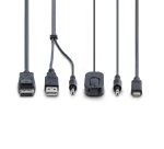 StarTech.com Switch KVM à Câble Hybride USB-C DisplayPort à 2 Ports, 4K 60Hz - Commutateur KVM avec Câbles hôtes intégrés USB-A/DisplayPort/Audio de 1,8m et USB-C de 1,2m - Switch KVM USB-C Alimenté par Bus
