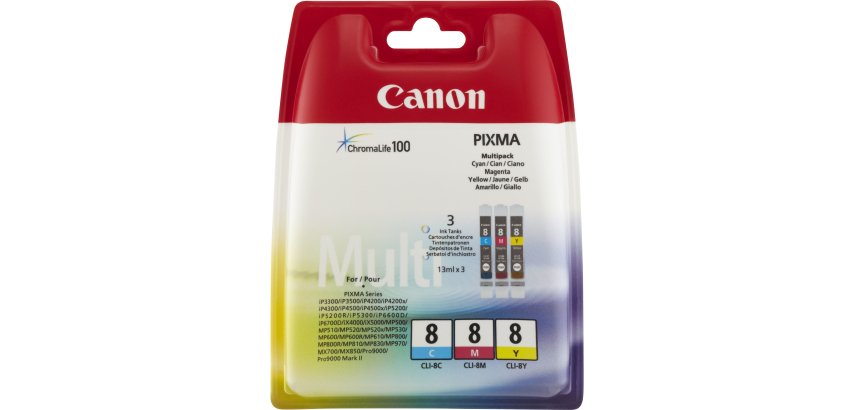 Canon CLI-8 Multipack - 3-pack - yellow, cyan, magenta - original - ink tank