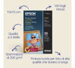 Epson Carta fotografica lucida (100 x 150 mm), 200 g/m2, 100 fogli
