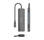 AISENS USB-C Dock 7 en 1, USB-C A, 1x HDMI, 3x USB-A, 1x USB-C PD 100W, 1x SD, 1x MicroSD, Gris, 15cm