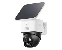 Eufy SoloCam S340, cámara solar de seguridad, cámara exterior inalámbrica, vigilancia de 360°, sin puntos ciegos, Wi - Fi 2,4 GHz, sin cuotas mensuales, compatible con HomeBase 3