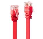 Lindy Câble réseau Plat Rouge Cat.6A U/UTP, 1m